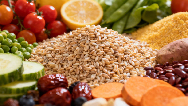 五谷杂粮蔬果健康餐图片