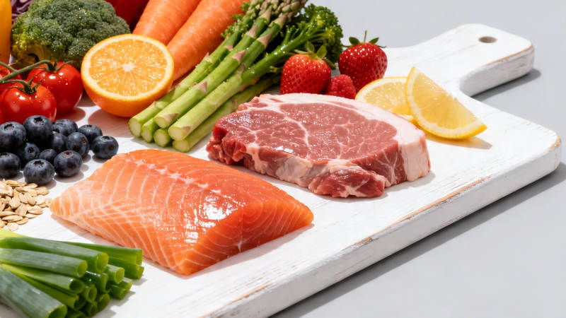 均衡膳食 肉鱼蔬果搭配图片