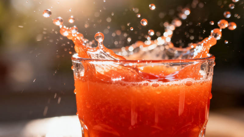 橙汁飞溅 活力四射瞬间图片