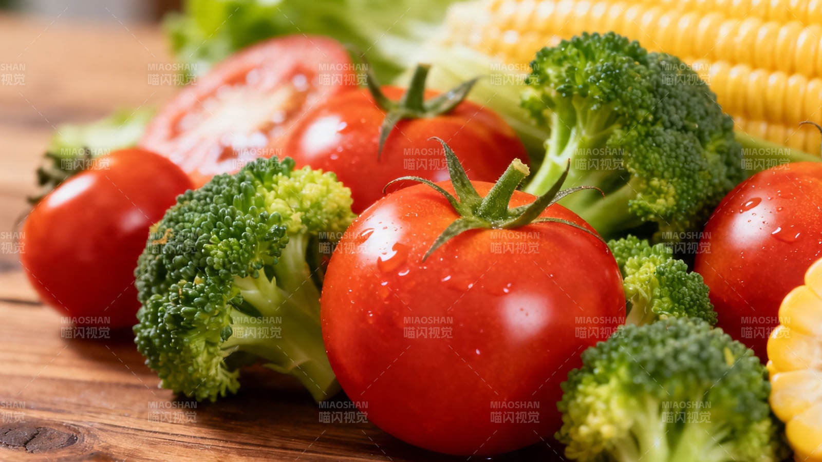 新鲜蔬果 番茄西兰花玉米图片