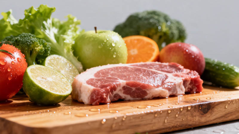 新鲜食材 肉蔬果搭配图片