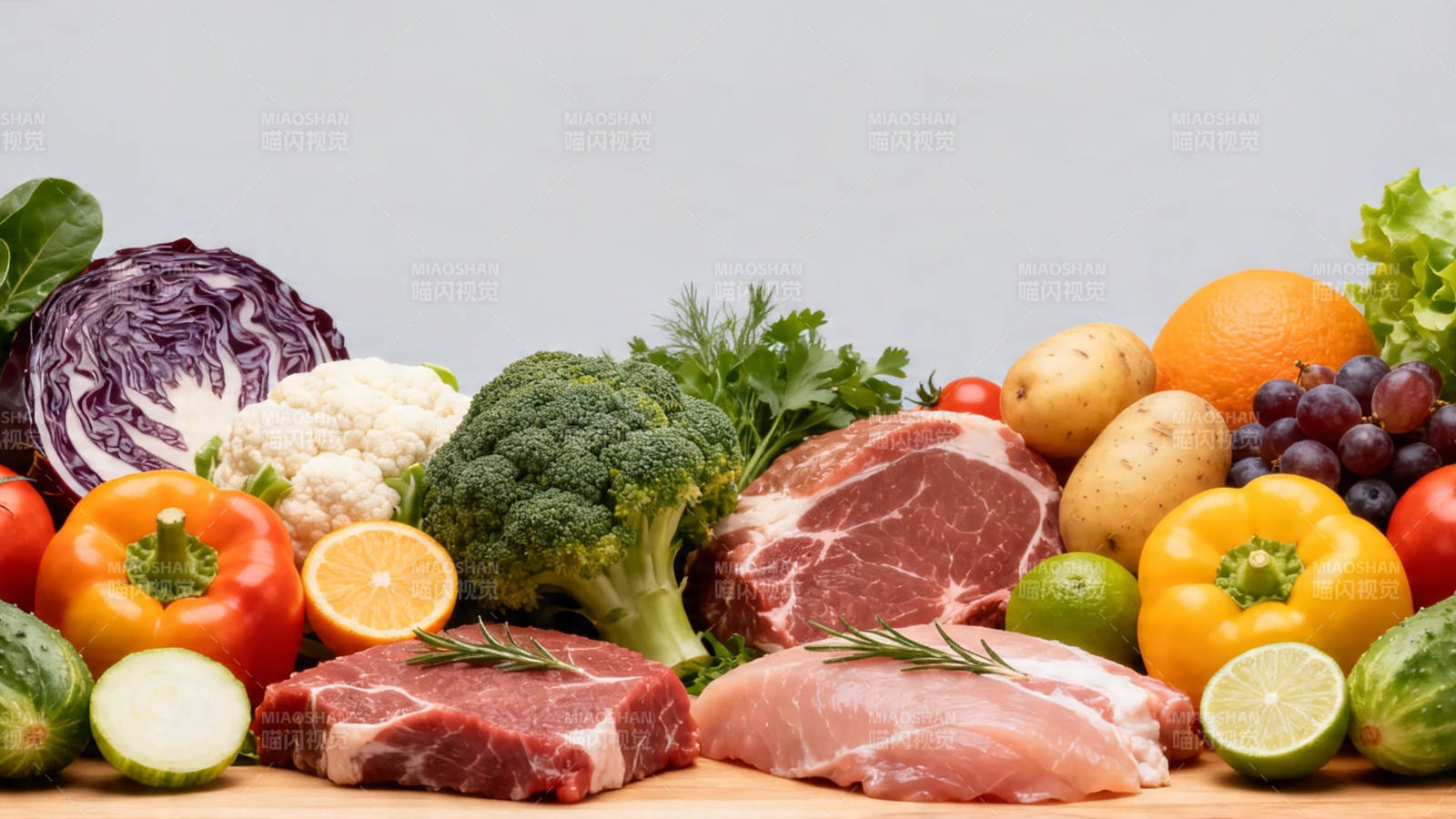 新鲜蔬果肉类大集合图片