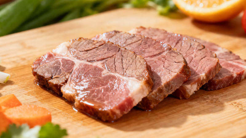 香煎牛肉片配时蔬图片