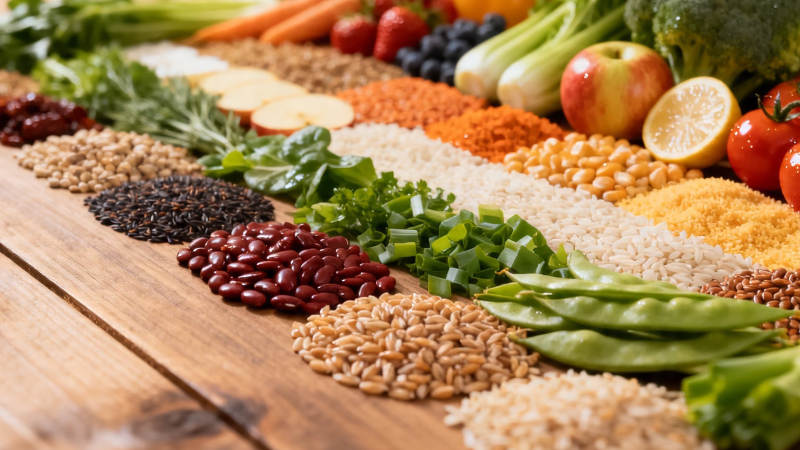 五谷丰登 蔬果满桌图片