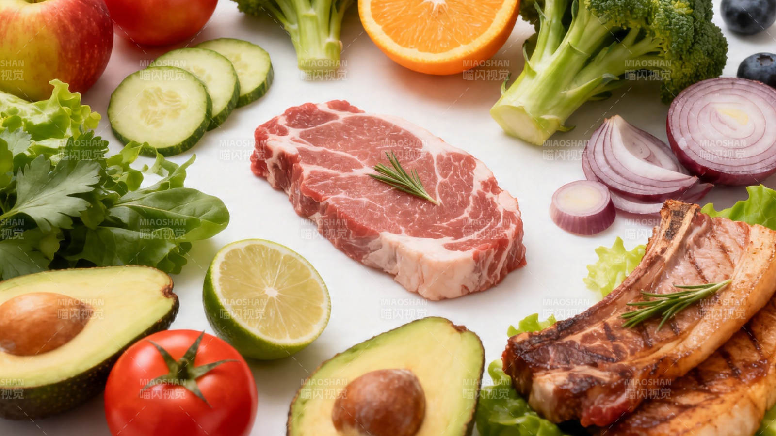 均衡膳食 肉菜果搭配图片