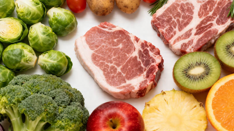 肉菜果拼盘 营养均衡搭配图片