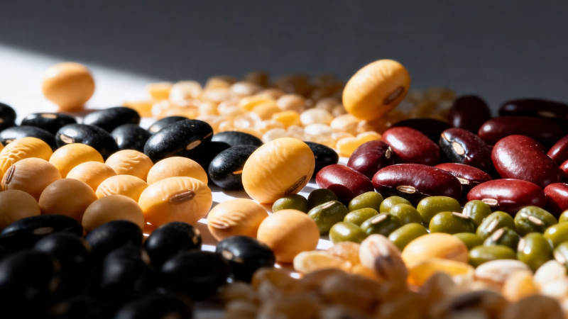 五彩豆类特写 营养丰富图片