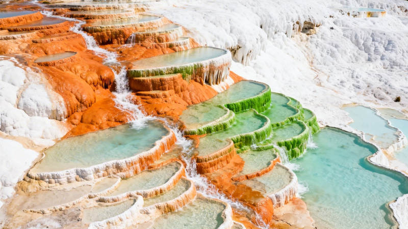 彩池梯田 自然奇观图片