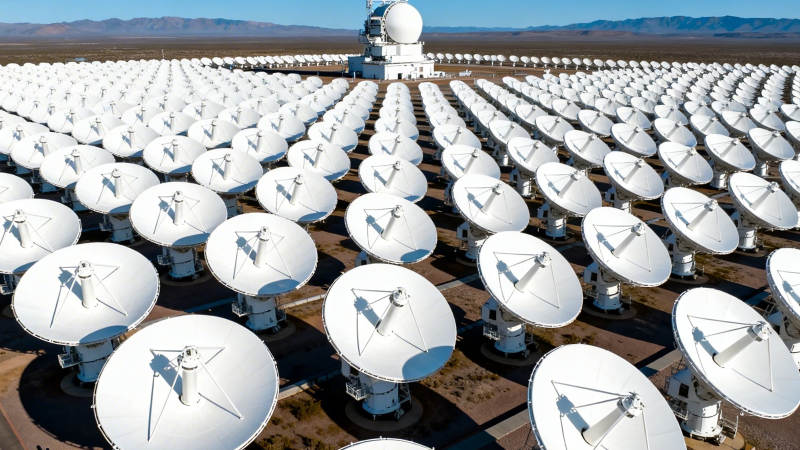 卫星天线阵列全景图图片