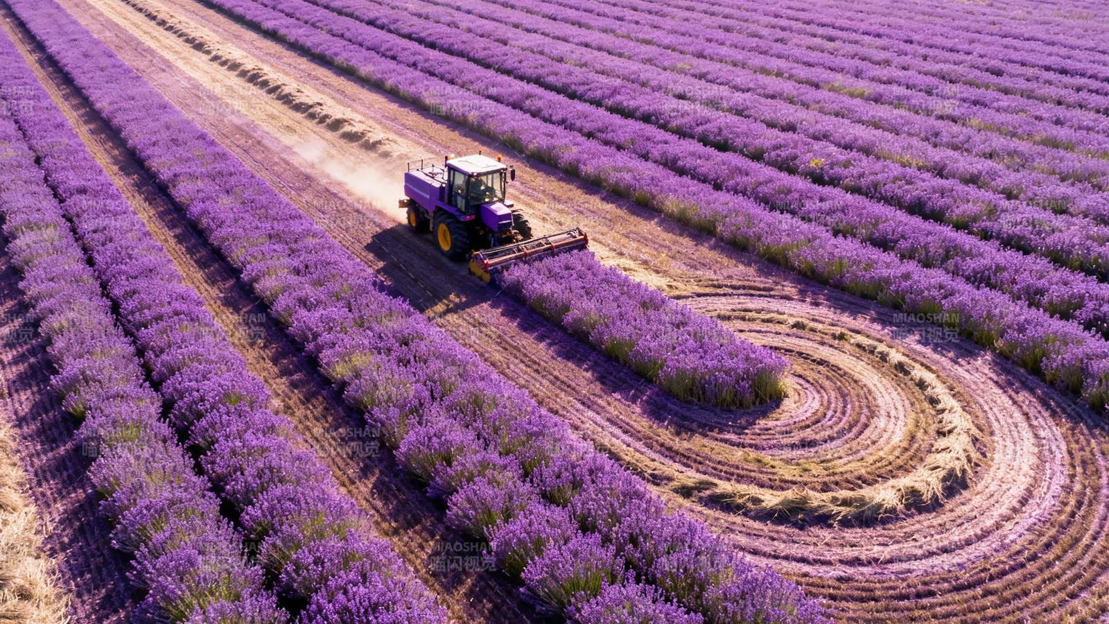 紫海农机收割忙图片