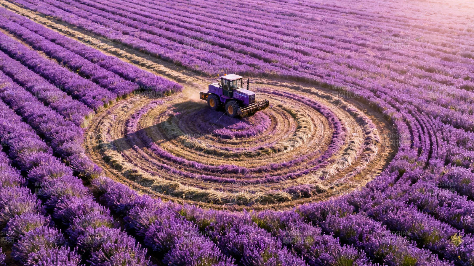 紫海旋耕  tractor画圆舞图片
