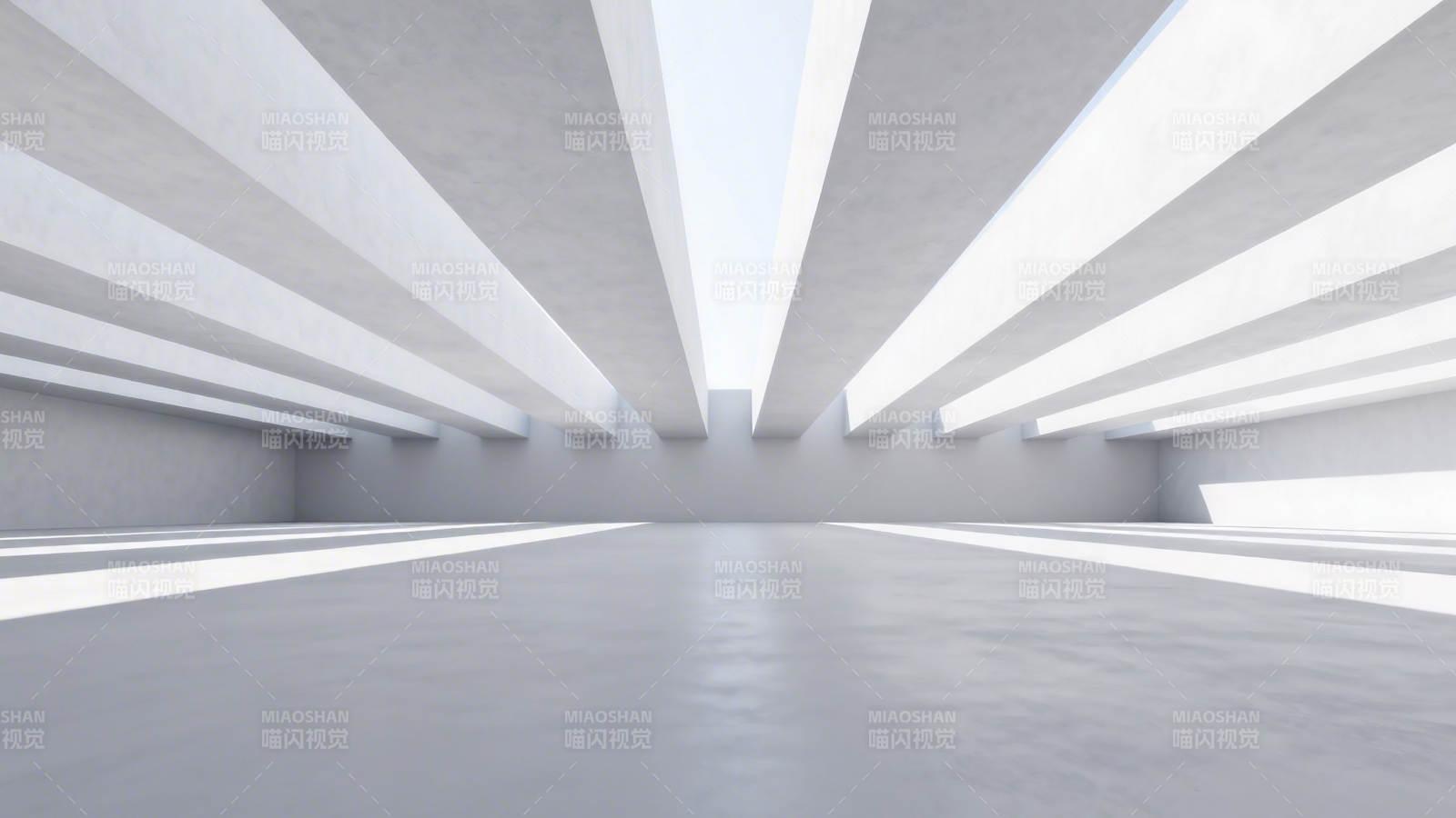 未来感白色空间走廊图片