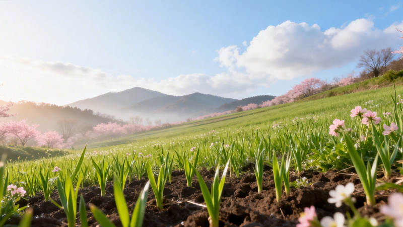 春田花开 远山如黛图片