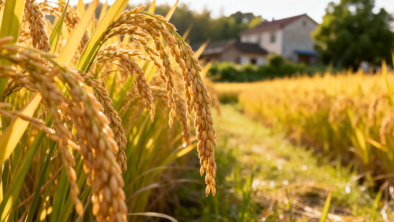 金黄稻穗迎丰收图片