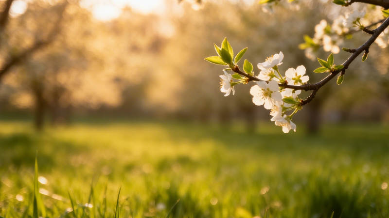 春日花枝映暖阳图片
