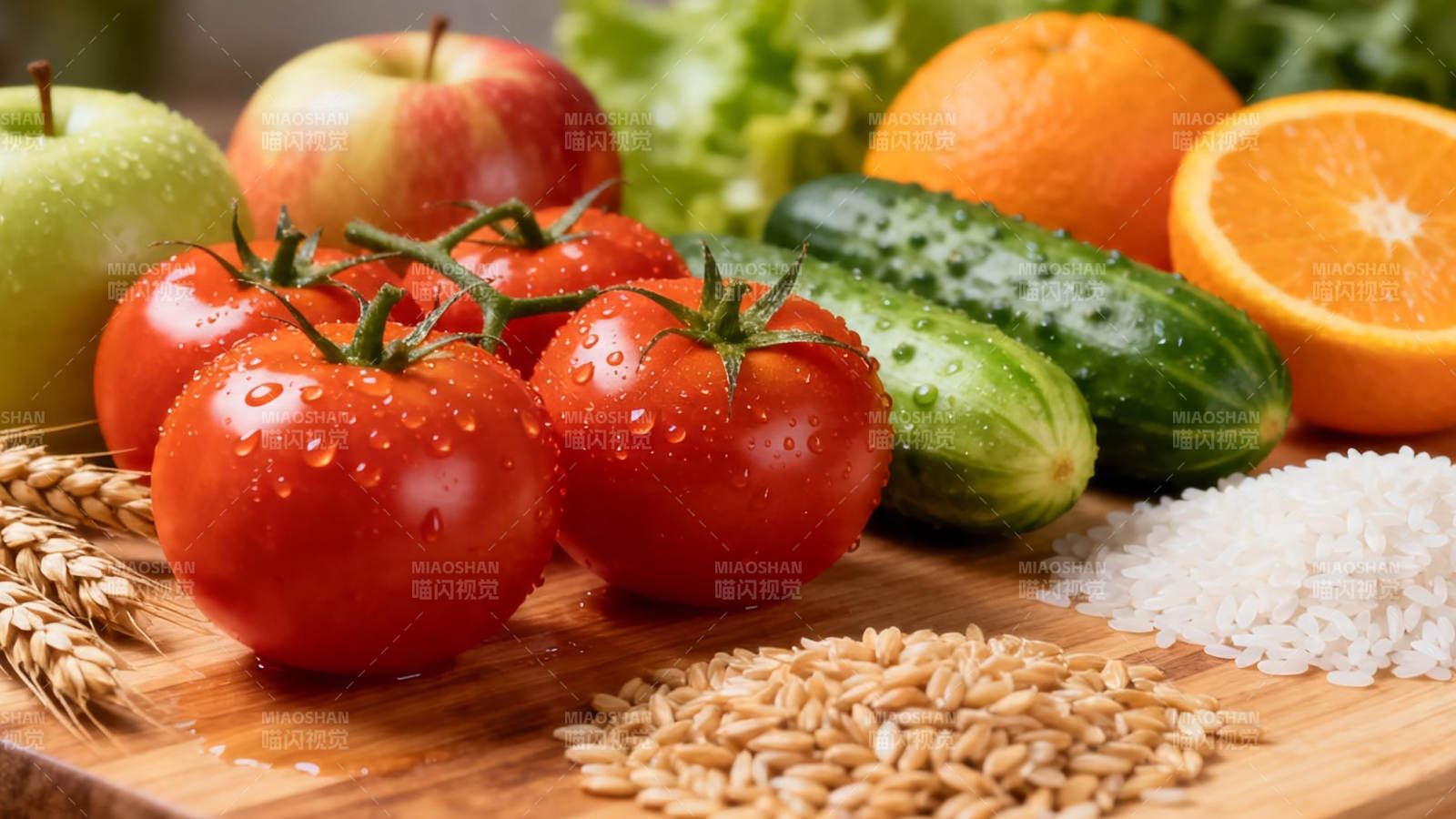 新鲜蔬果谷物 健康饮食之选图片