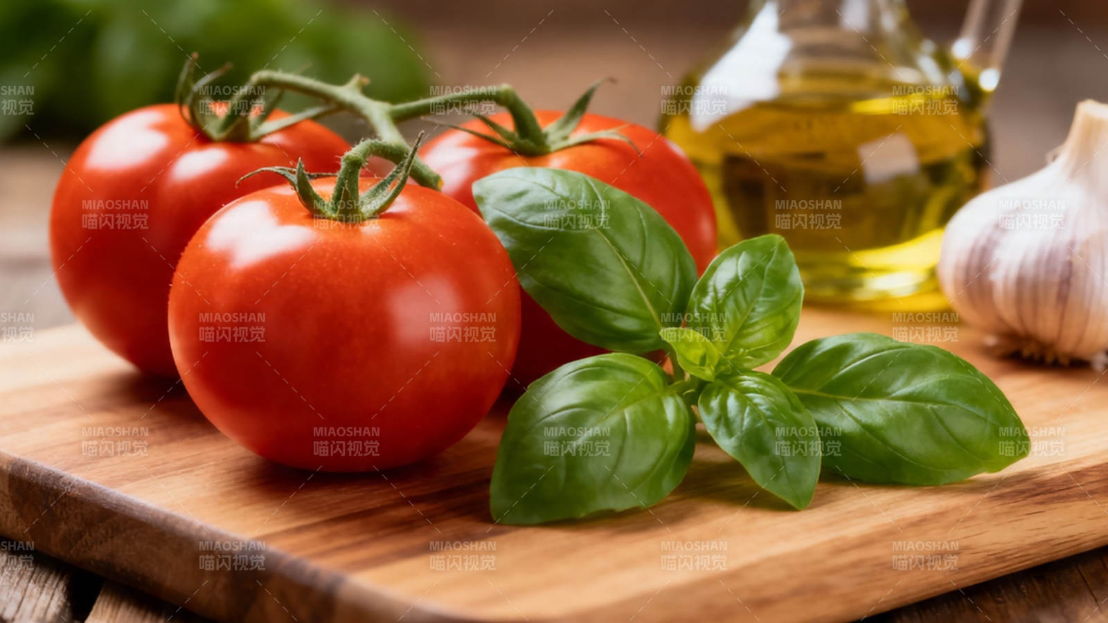 番茄罗勒蒜油香图片