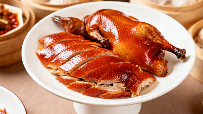 烤鸭色泽诱人 皮脆肉嫩图片