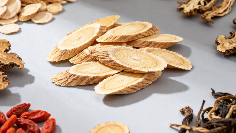 黄芪枸杞中药材特写图片