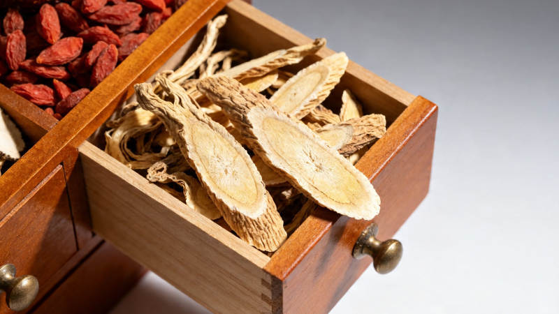 中药抽屉 枸杞与黄芪图片