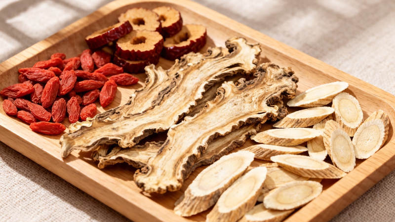 中药养生四宝 枸杞红枣当归黄芪图片