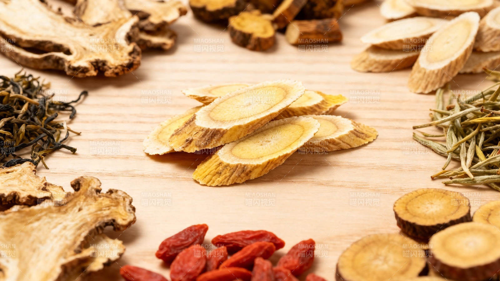 中药材拼盘 养生必备原料图片