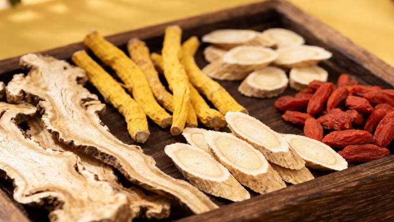 中药材托盘展示图图片