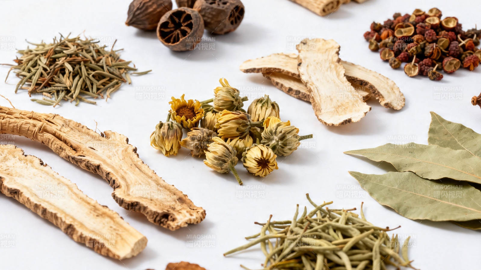中药材拼盘 草本养生精华图片