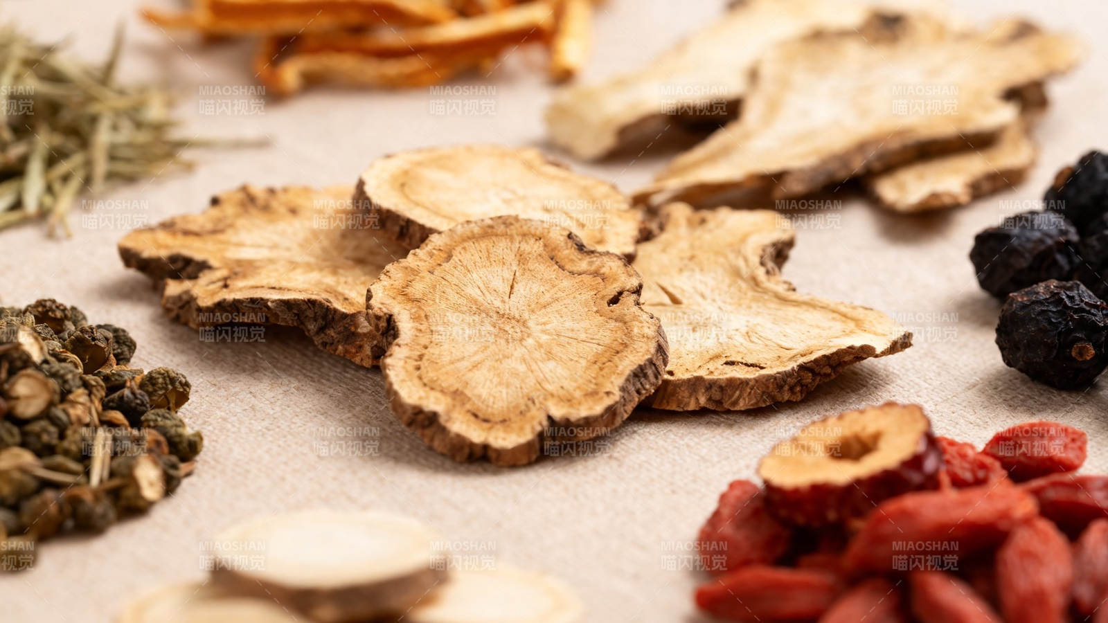 中药材拼盘 养生必备原料图片