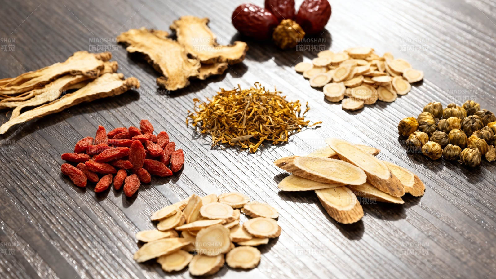 中药材拼盘 养生必备图片