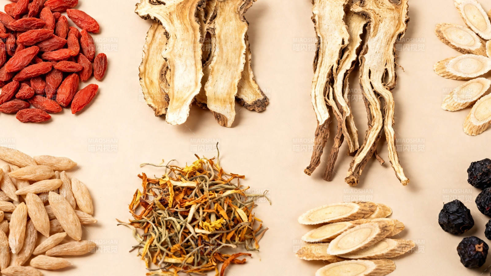 中药材拼盘 滋补养生之选图片