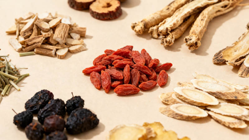 中药材拼盘 枸杞黄芪等图片