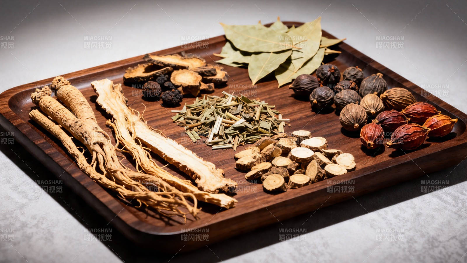 中药香料托盘陈列图片