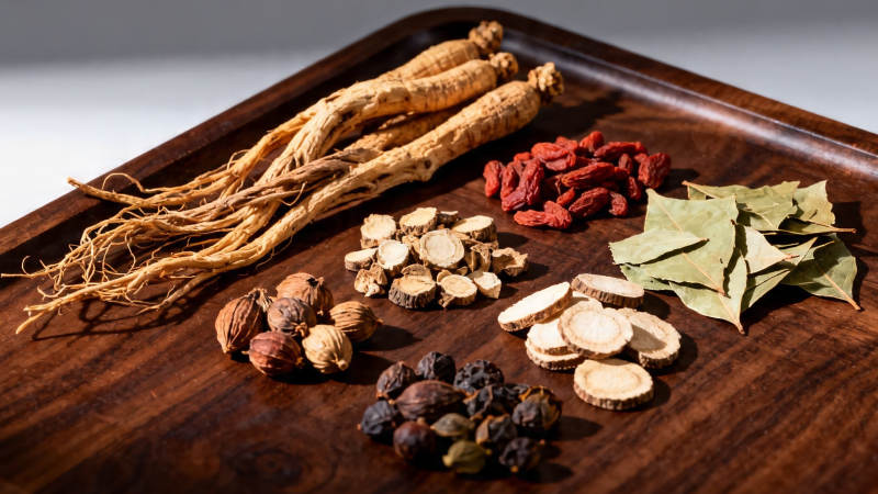 中药药材托盘陈列图片