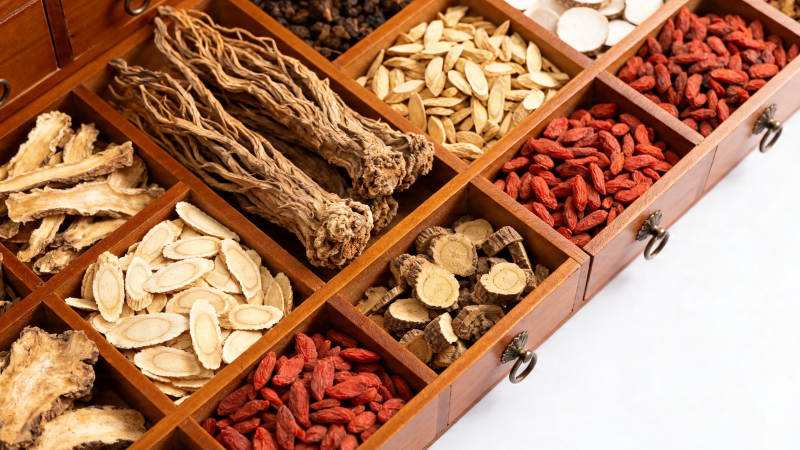 中药药材分格展示盒图片