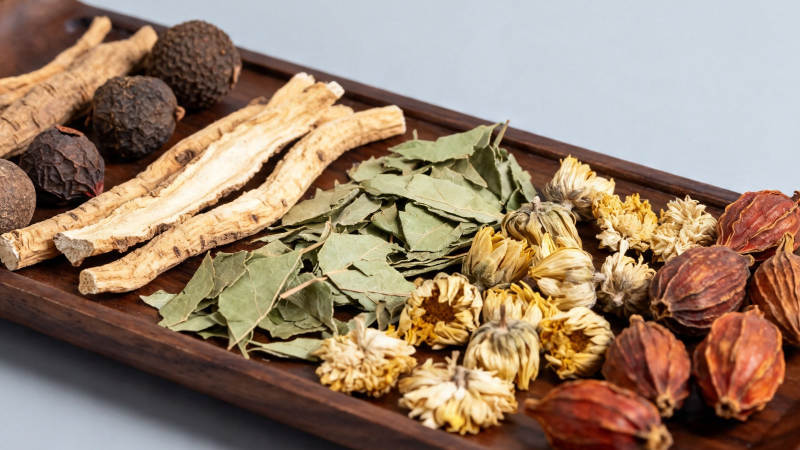 中药材托盘展示图片