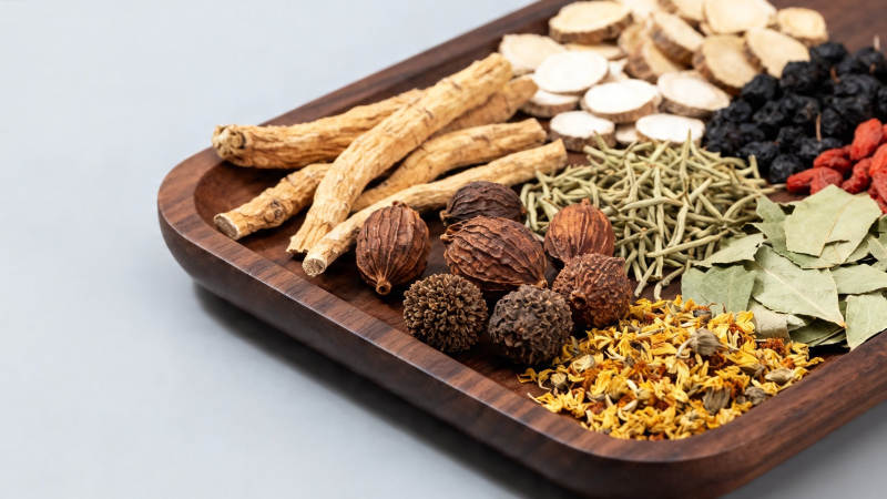 中药药材托盘展示图片