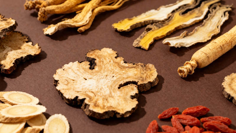 中药材特写 根茎枸杞共赏图片