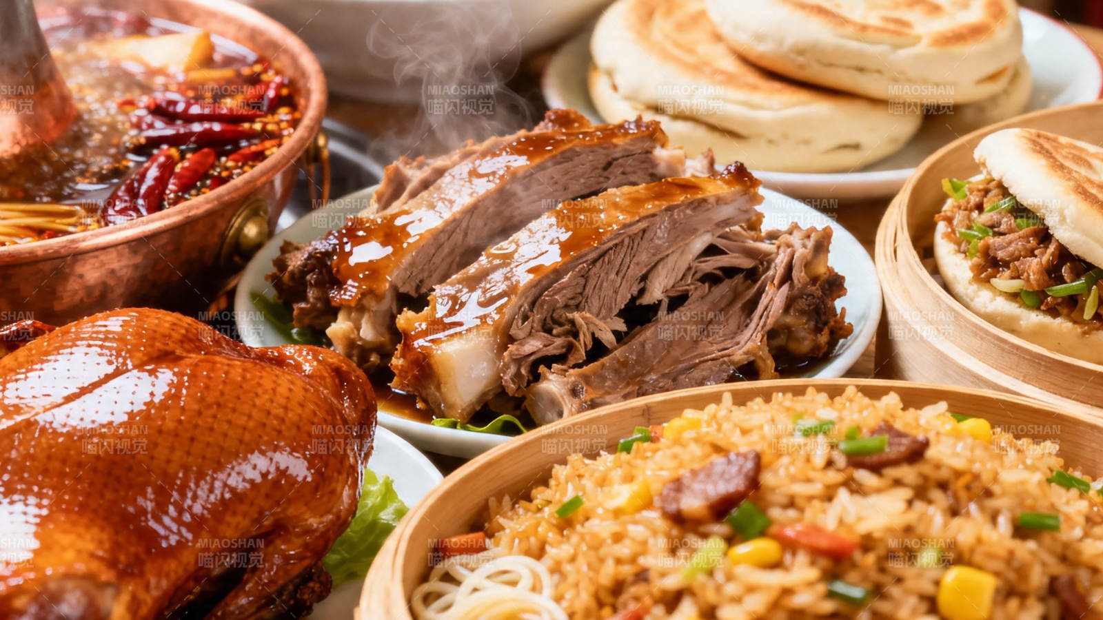 丰盛中式美食盛宴图片