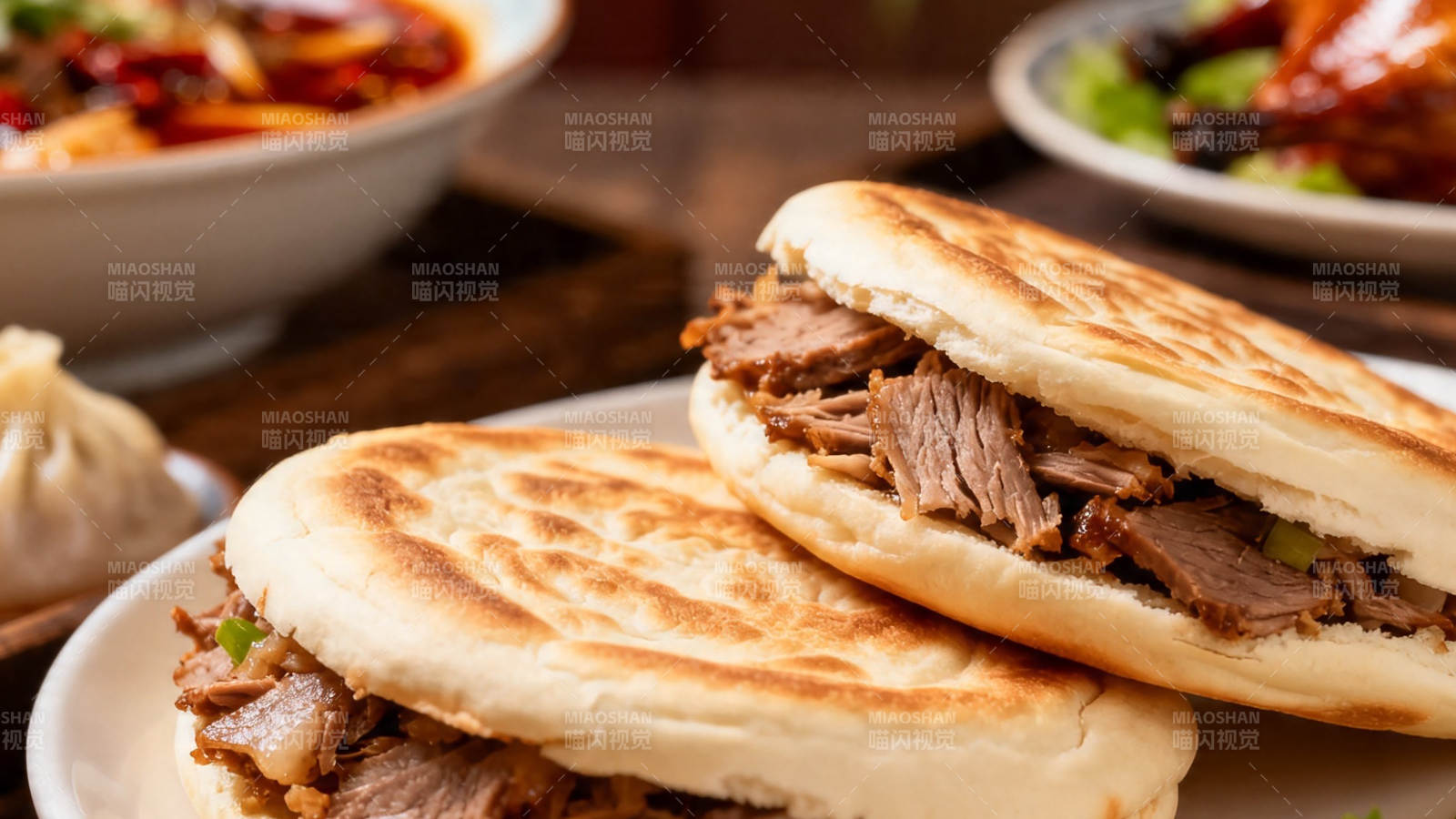 肉夹馍香浓诱人图片