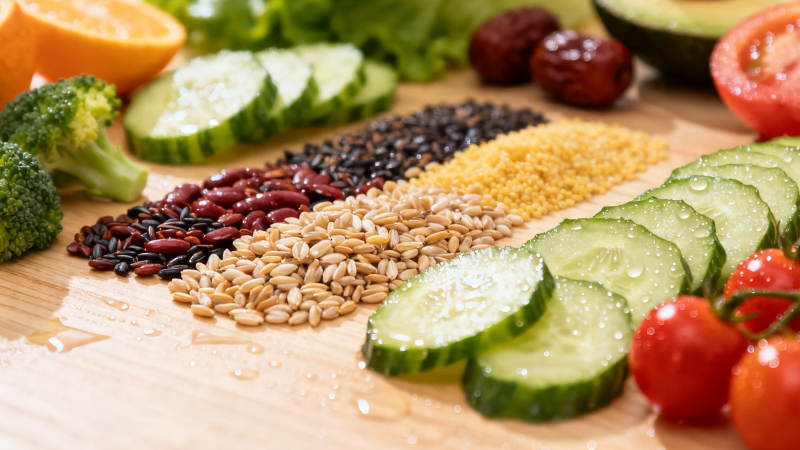 健康食材拼盘 色彩缤纷营养全图片