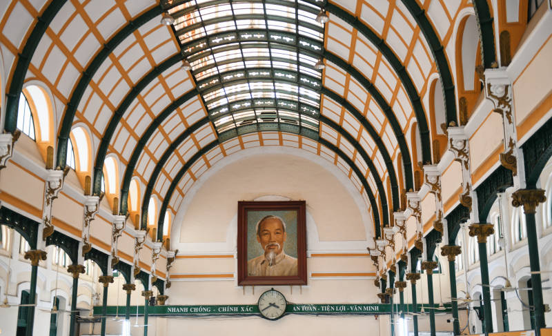 胡志明市中央邮局内景图片