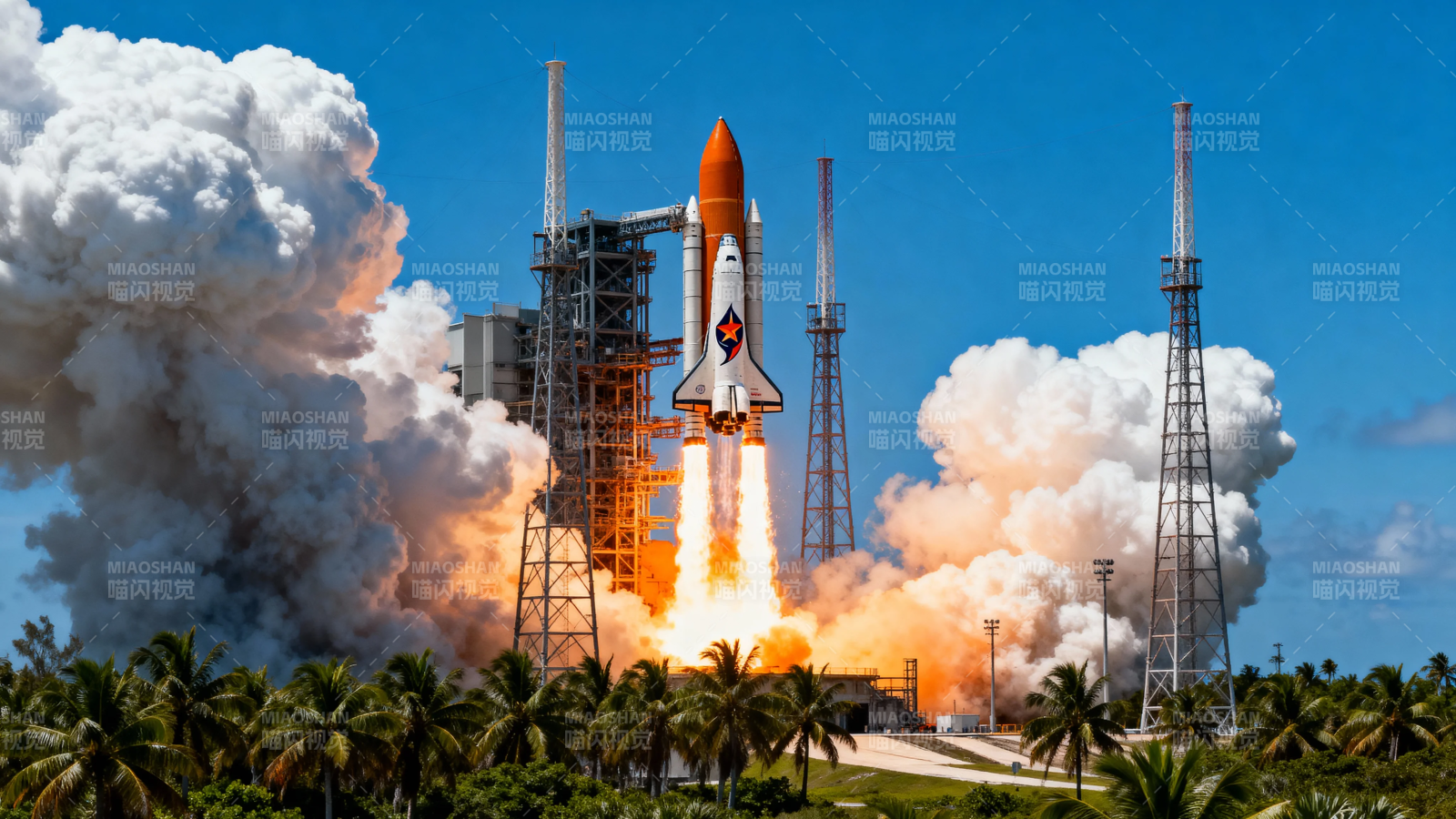 火箭升空 烈焰冲天图片