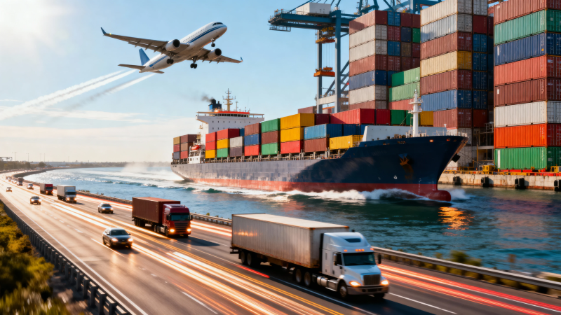 海陆空联运 全球物流枢纽图片