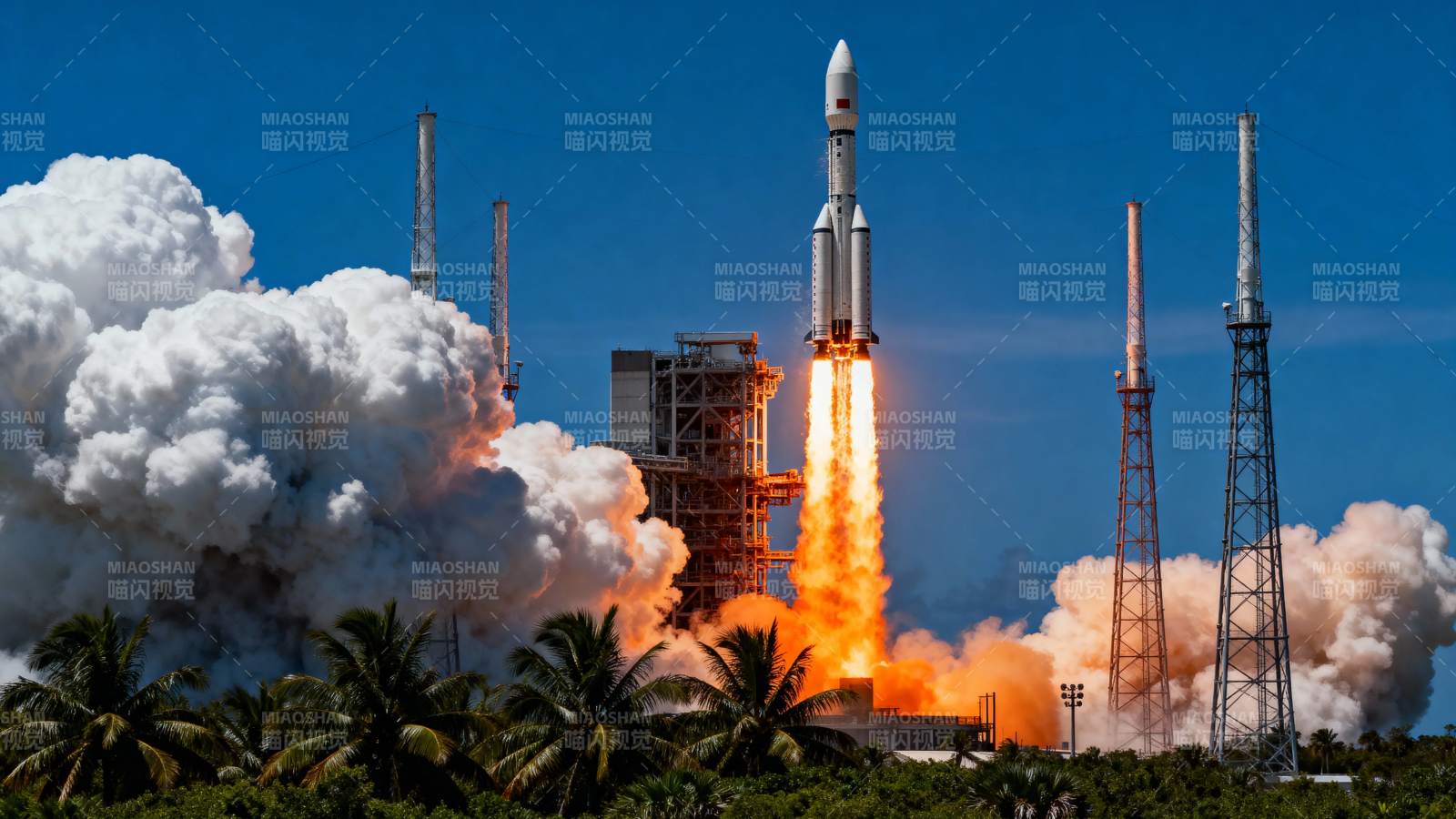 火箭升空 烈焰冲天图片