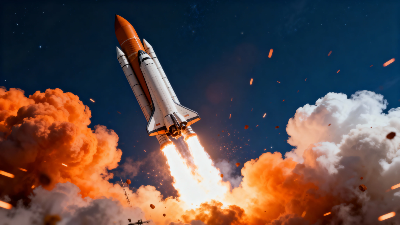 火箭升空 烈焰冲天图片