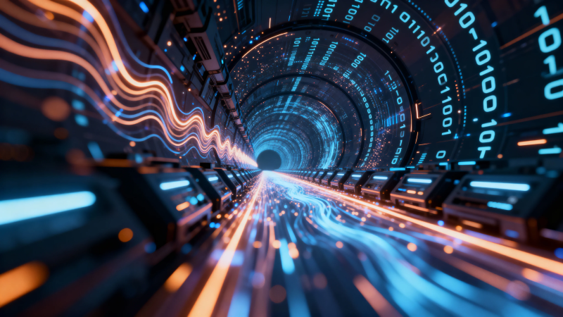 数据隧道 光速未来图片
