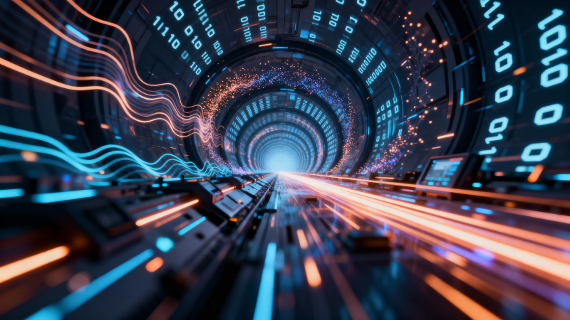 数据隧道 光速未来图片