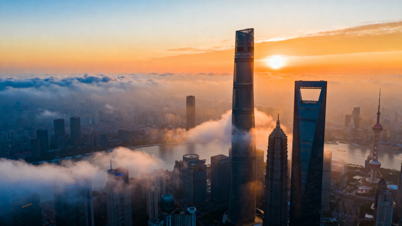 云海日出 上海天际线图片