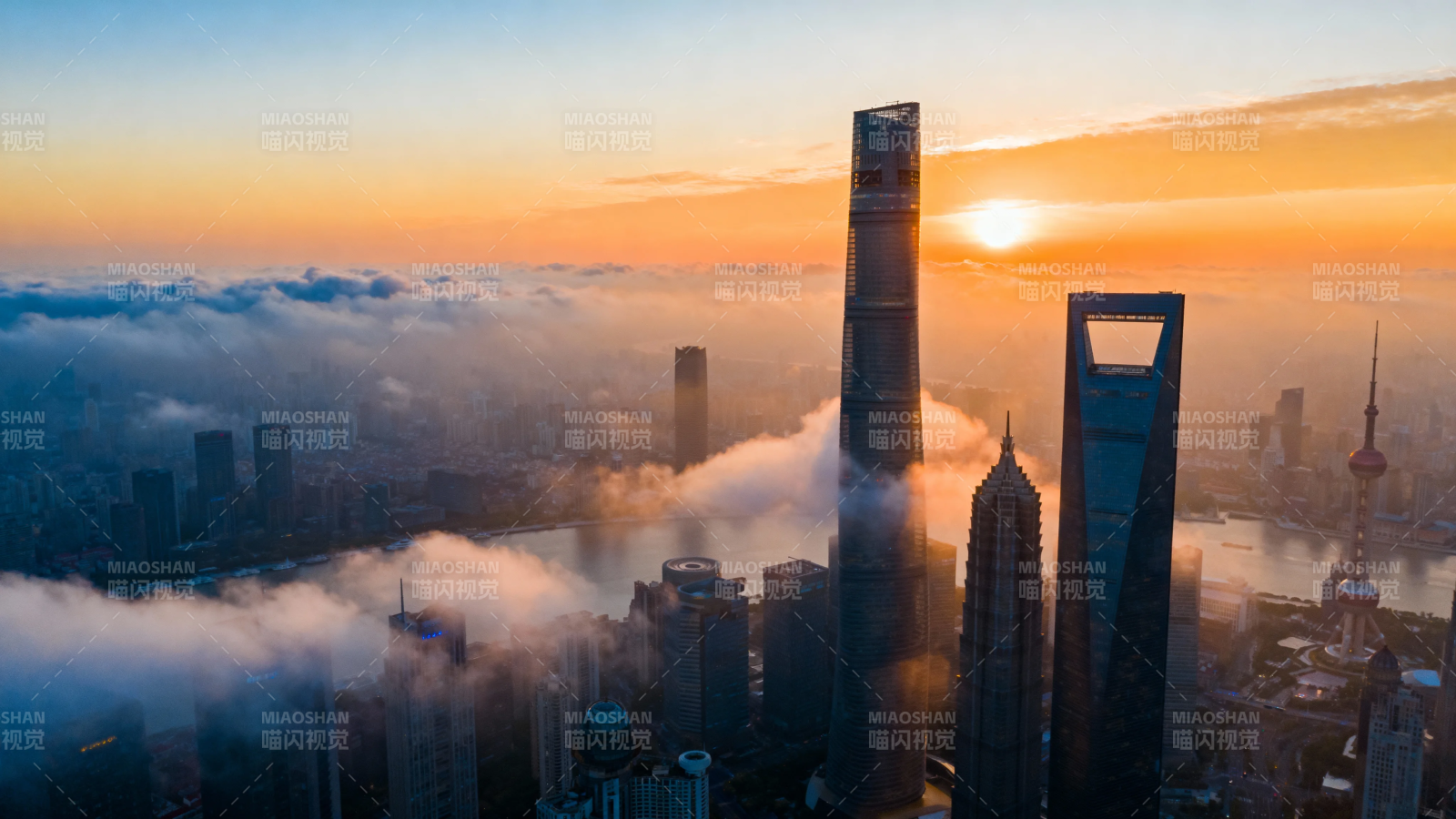 云海日出 上海天际线图片